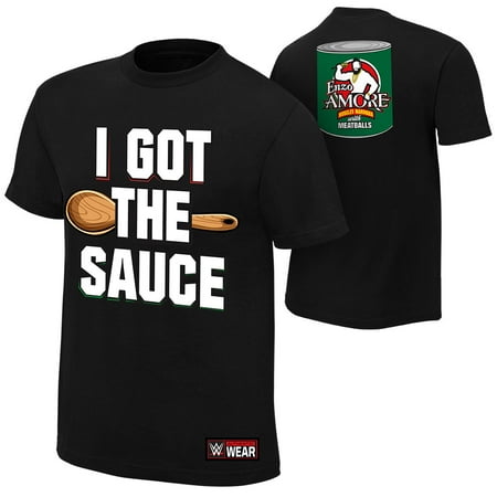 official wwe authentic enzo amore i got the sauce t shirt black walmartcom