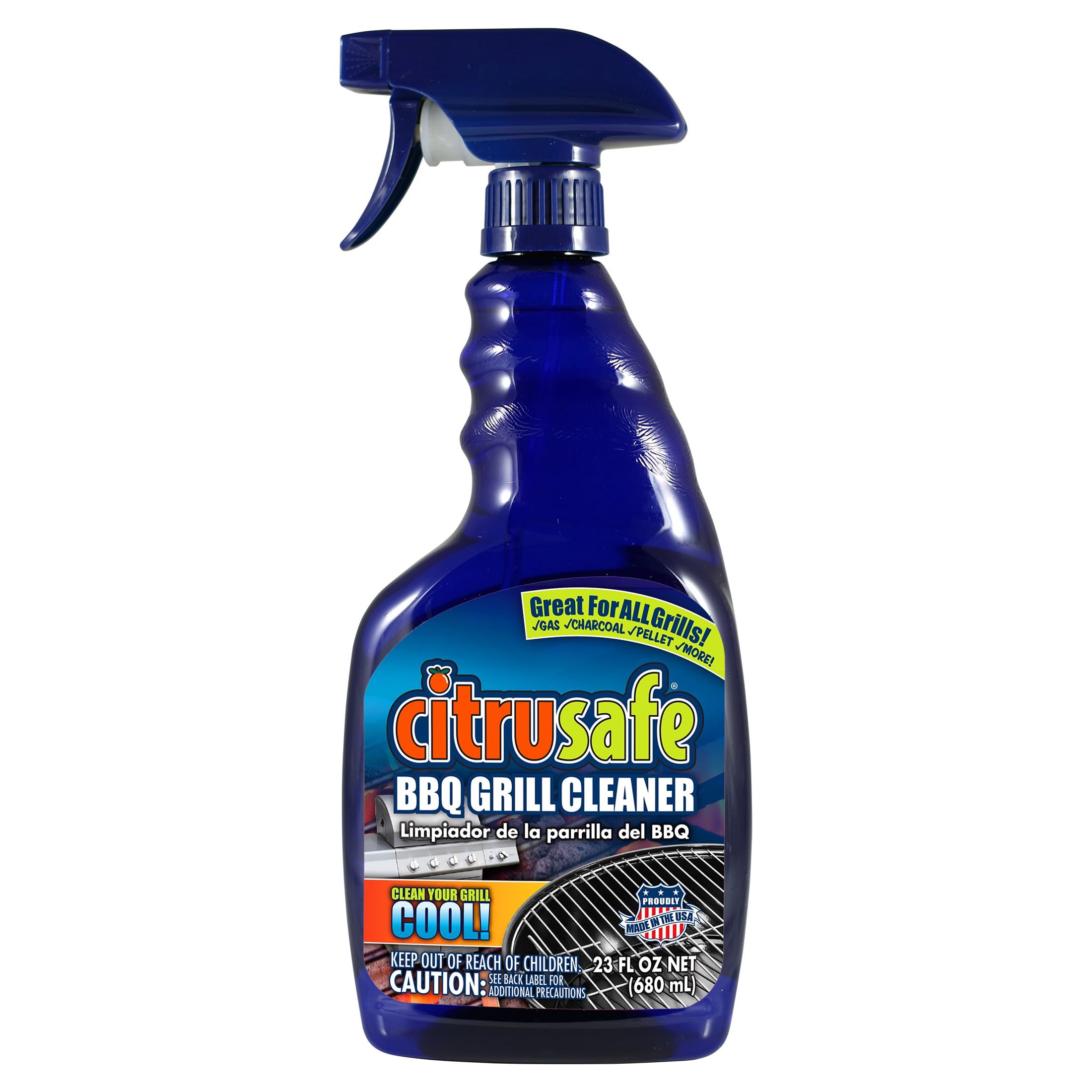 Citrusafe BBQ Grill and Grate Cleaner, 23 fl oz, All Purpose Cleaner for Cool Grills