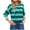 Green, variant on Sweaters for Women Long Sleeve Knitted Pullover Blouse Tops Casual Crewneck Striped Printed Fall Fashion Sweaters Loose Trendy Winter Clothes Cute Tops Comfy Fall Outfits 2025