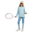 thumbnail image 2 of Hotiary 2Pcs Teens Little Girls Tracksuit Pant Outfit Sets Long Sleeve Sweatshirt & Leggings Color-Block Hoodie Top Sweapants Winter Fall Clothes, 6-14 Years, 2 of 8