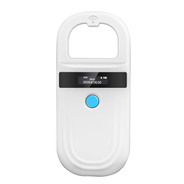 Graflsoa Scanner d'Identité pour Animaux de Compagnie PT180 Compatible Bluetooth avec Écran 0.91 Pouces OLED pour Gestion des Animaux et des Ressources, Blanc