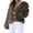 Coffee, variant on Fur Coats for Women European and American Wool Imitation Jacket Women's Short Long Sleeve Faux Leather Coat Faux Fur Jacket Women Pink S