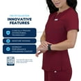 thumbnail image 2 of Doctor's Choice Pro Fit Scrubs Women's Scrub Top Wine S - XXXL, 2 of 8