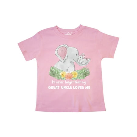 

Inktastic I ll Never Forget That My Great Uncle Loves Me Cute Elephant Gift Toddler Boy or Toddler Girl T-Shirt