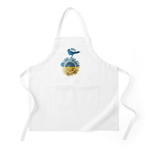 CafePress - Ukrainian Peace Bird - Kitchen Apron with Pockets, Grilling Apron, Baking Apron