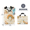 thumbnail image 2 of Yayeee Freestanding Laundry Hamper with Handle Collapsible Large Storage Basket for Clothes, Retro Rainbow, 2 of 7