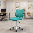 thumbnail image 2 of Resenkos Small Ergonomic Desk Chair for Teens, Height Adjustable 360° Swivel Kids Study Chair, Rolling Design, Green, 2 of 15