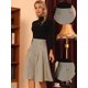 thumbnail image 2 of Falda Vintage Allegra K Tela de Cuadros Midi Talle Alto Marrón XL, 2 of 5