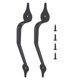 thumbnail image 1 of Accesorios de manija de puerta corredera de garaje, Hardware de acero al carbono negro, 2 uds., 1 of 5