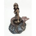thumbnail image 2 of ARIEL MERMAID SITTING ON ROCK LOOKING BEYOND THE HORIZON FANTASY FIGURINE STATUE, 2 of 3