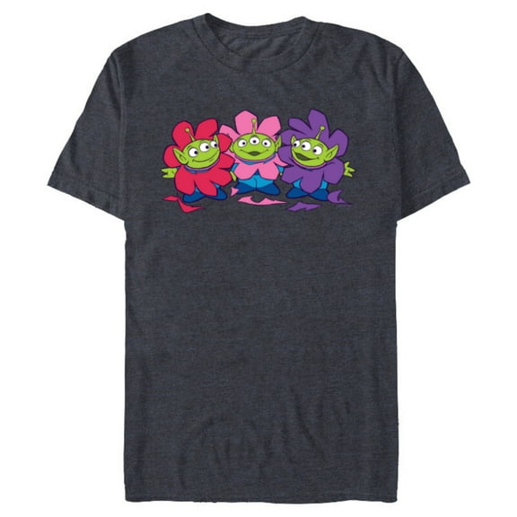 Disney and Pixar’s Toy Story Cute Aliens Flowers - Short Sleeve Blended T-Shirt for Adults - Customized-Navy Heather