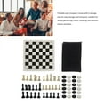 thumbnail image 4 of Chess Board Games, 2.6in King Height Chess Checkers Set Portable  For Travel Black White Board, 4 of 8