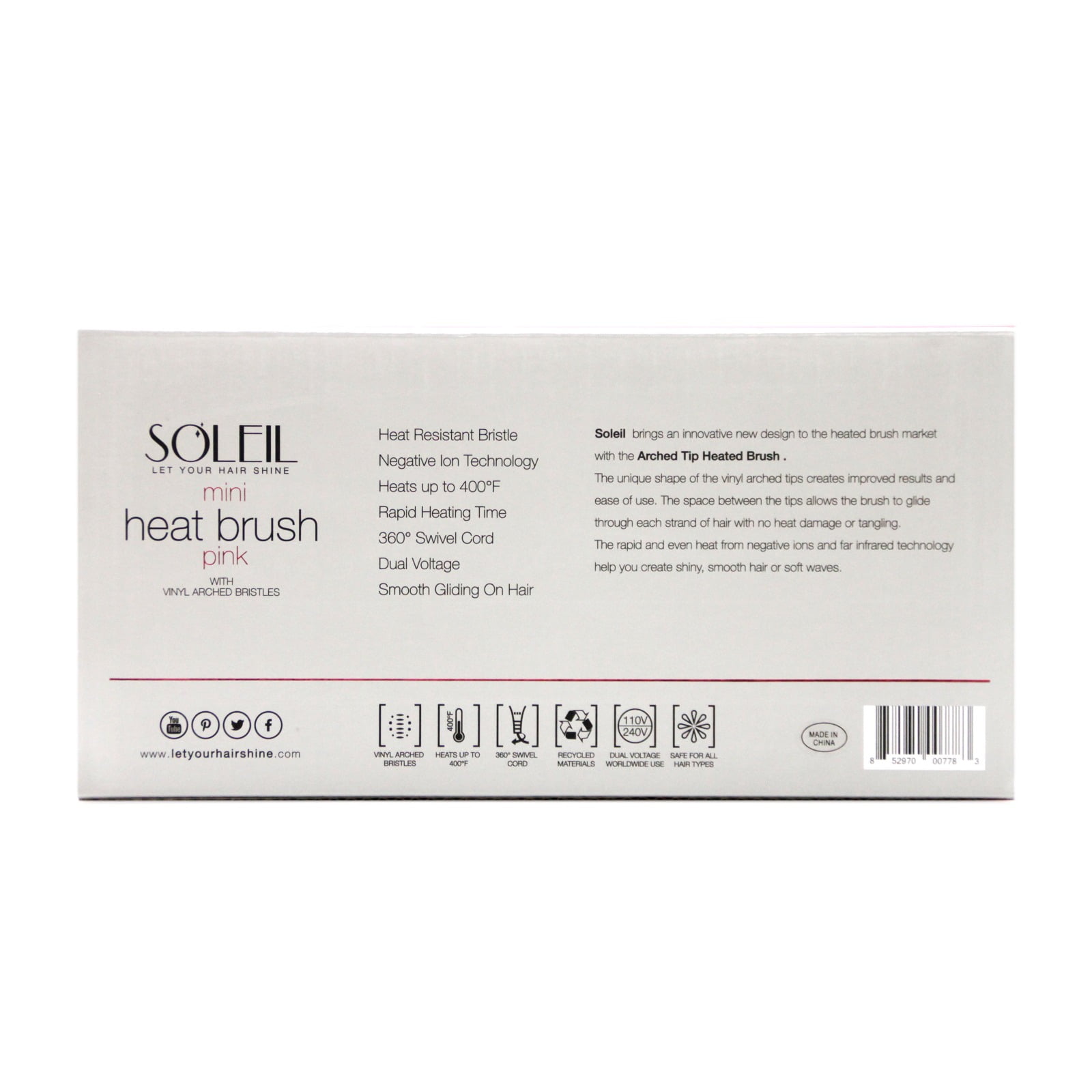 soleil brush straightener