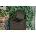 thumbnail image 4 of Suncast Outdoor Trash Hideaway – Resin Patio & Deck Bin – Java, 4 of 4