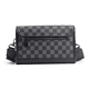 thumbnail image 2 of Bolsa Bandolera Elegante De Pu A Cuadros Para Hombre GRIS NEGRO CUADRITOS, 2 of 5