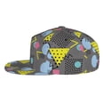 thumbnail image 3 of Fotbe Geometric Flat Bill Visor Cap Classic Snapback Hat Polyester Foam Trucker Hat Trucker Cap Adjustable Baseball Cap, 3 of 9