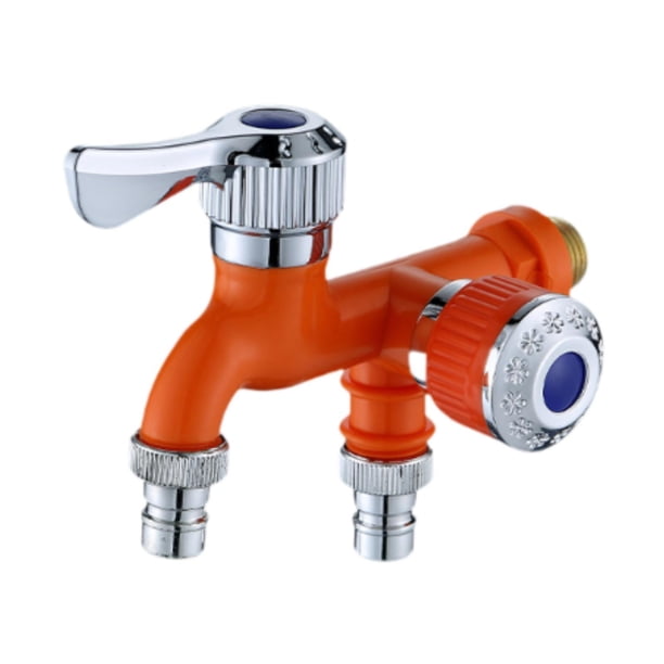 Grifo de Agua Gloria para lavadora de Doble caño naranja