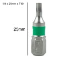 thumbnail image 2 of 4Pcs Magnetic T6-T40 Hex Head Screw Driver Bit 1/4inch Hex Shank 25mm Spanner, 2 of 8