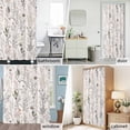 thumbnail image 6 of Floral Plant Fabric Shower Curtain Flower Leaves Washable Shower Curtains for Bathroom, Waterproof Bath Curtain with Hooks Home Decor 72x84in, 6 of 8