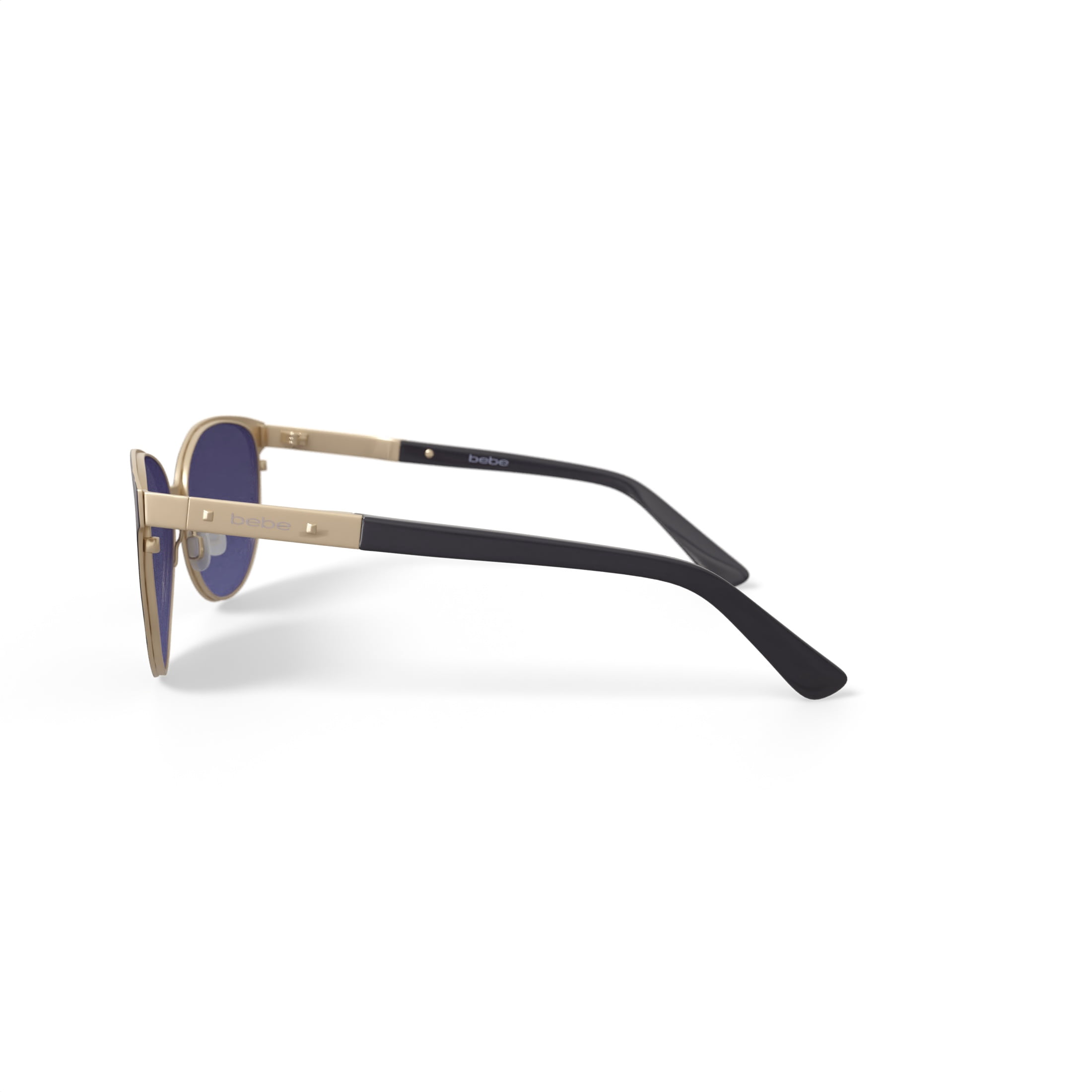 Bebe Women’s Rx'able Fashion Sunglasses, BBOS2002G, Satin Black, 57-16-140, with Case