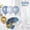 Light Blue, variant on Dusty Blue Balloon Arch Kit - Double-Stuffed Balloon Garland with Multiple Blue Shades and Pastel Teal for Baby Shower, Wedding, Birthday, Graduation, Gender Reveal Party Decorations