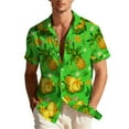 thumbnail image 2 of Handshe Unisex Hawaiian Shirt, Short Sleeve Button-Up with All-Over Print for Beach, Vacation and Daily Wear, 2 of 9