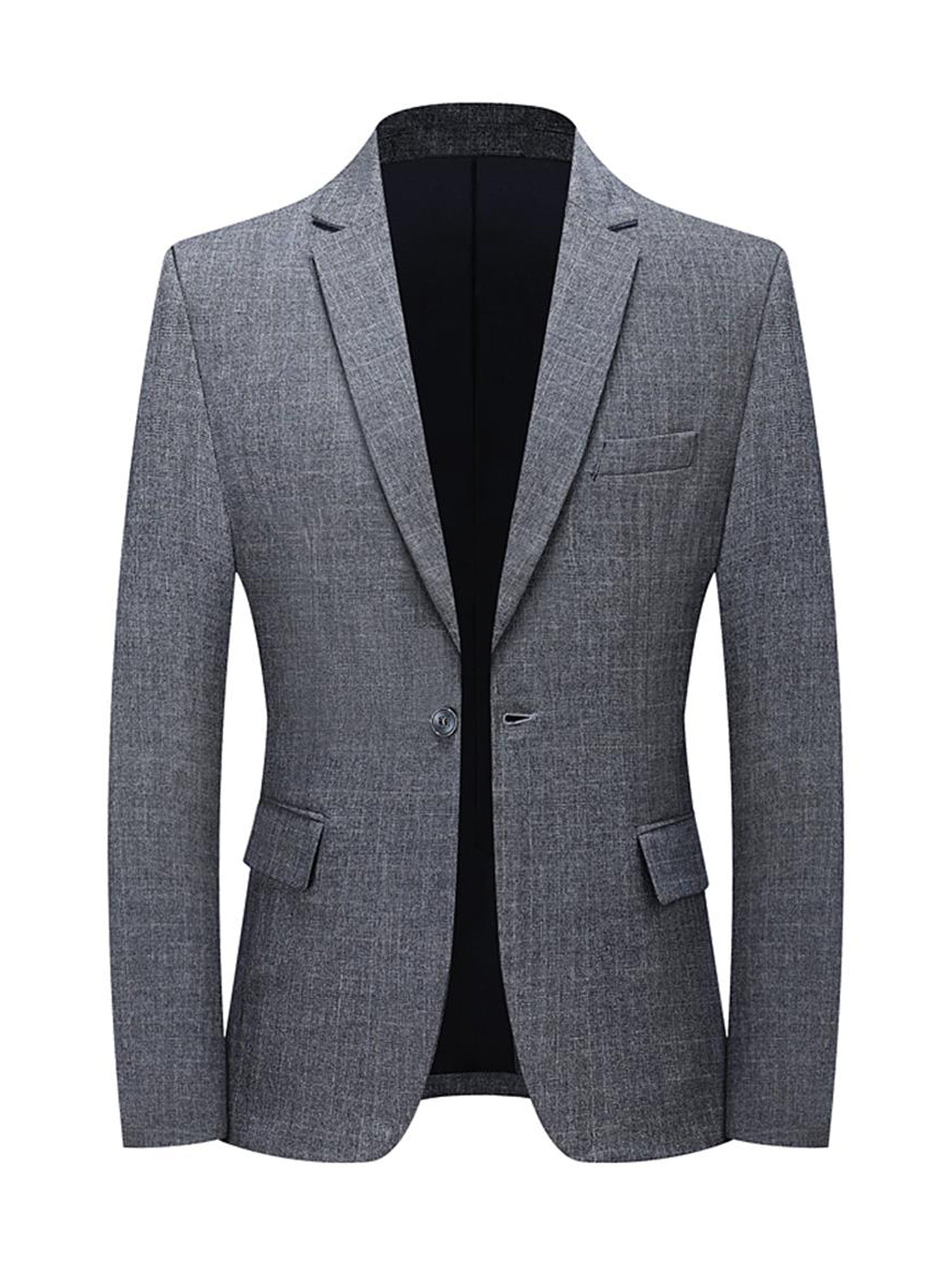 NestYu Mens Casual Slim Fit Single Button 2 Piece Set Blazer Jacket Suits