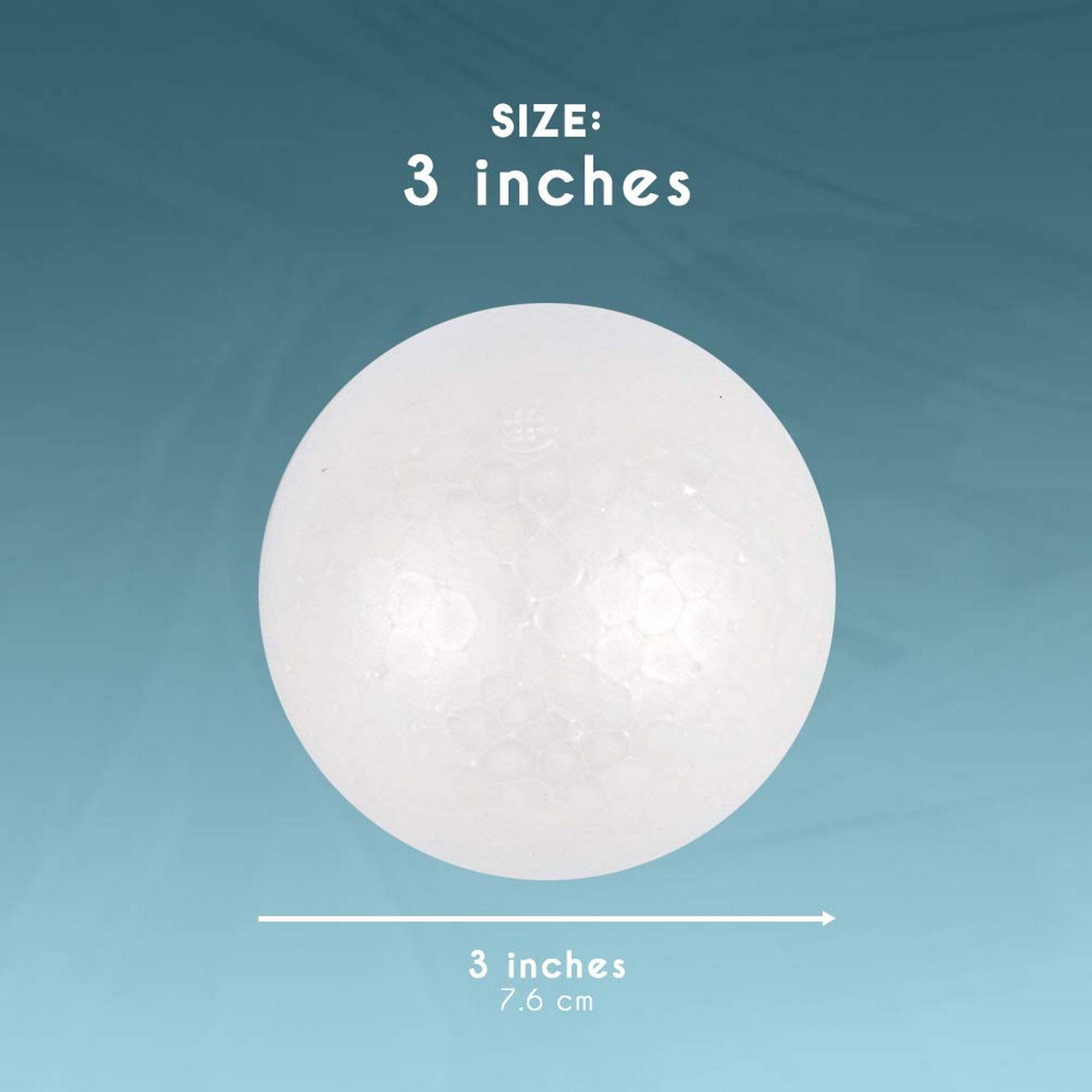 Outus 56 Pieces White Foam Balls Craft Ball Art Decoration Balls for Christmas Household School Projects 4 Sizes