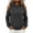 Gray, variant on Women's Off The Shoulder Hoodies Long Sleeve Plain Pullover Casual Cold Shoulder Hooded Sweatshirt with Pocket,L,Black