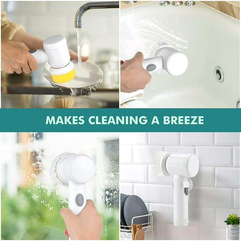 Cordless Electric Spin Scrubber Bathroom Scrubber Cleaning Brush LED  Display Power Shower Scrubbers for Tub Tile Sink Window - AliExpress