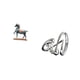 thumbnail image 5 of Figura de caballo,Figura de caballo Escultura animal coleccionable,Adorno de centro de mesa con estatua de caballo de resina,Estatua de arte abstracto,Estatua de resina para decoración del, 5 of 8