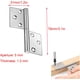 thumbnail image 2 of 4 Piezas Bisagras Plegables de Acero Inoxidable Bisagras para Muebles Bisagra de Acero Inoxidable Bisagra de Elevación de Acero Inoxidable Fuerte y Robusta para Herrajes para Muebles Armario Protector Puerta Cajón Plata oso de fresa Electrónica, 2 of 5