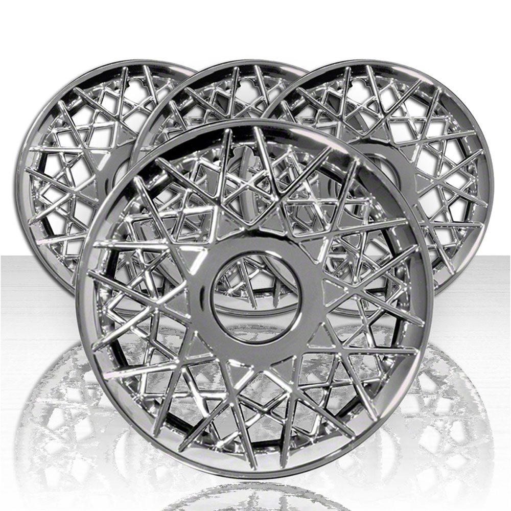 Set of Four 16" Chrome Hubcap Wheel Covers for 1998-2002 Ford Crown Victoria