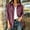 Hot Pink, variant on Women's Lapel Ribbed Button Down Shacket, Roll Tab Long Sleeve Dual Chest Pocket Loose Fit Solid Overshirt Jacket for Fall Winter Daily
