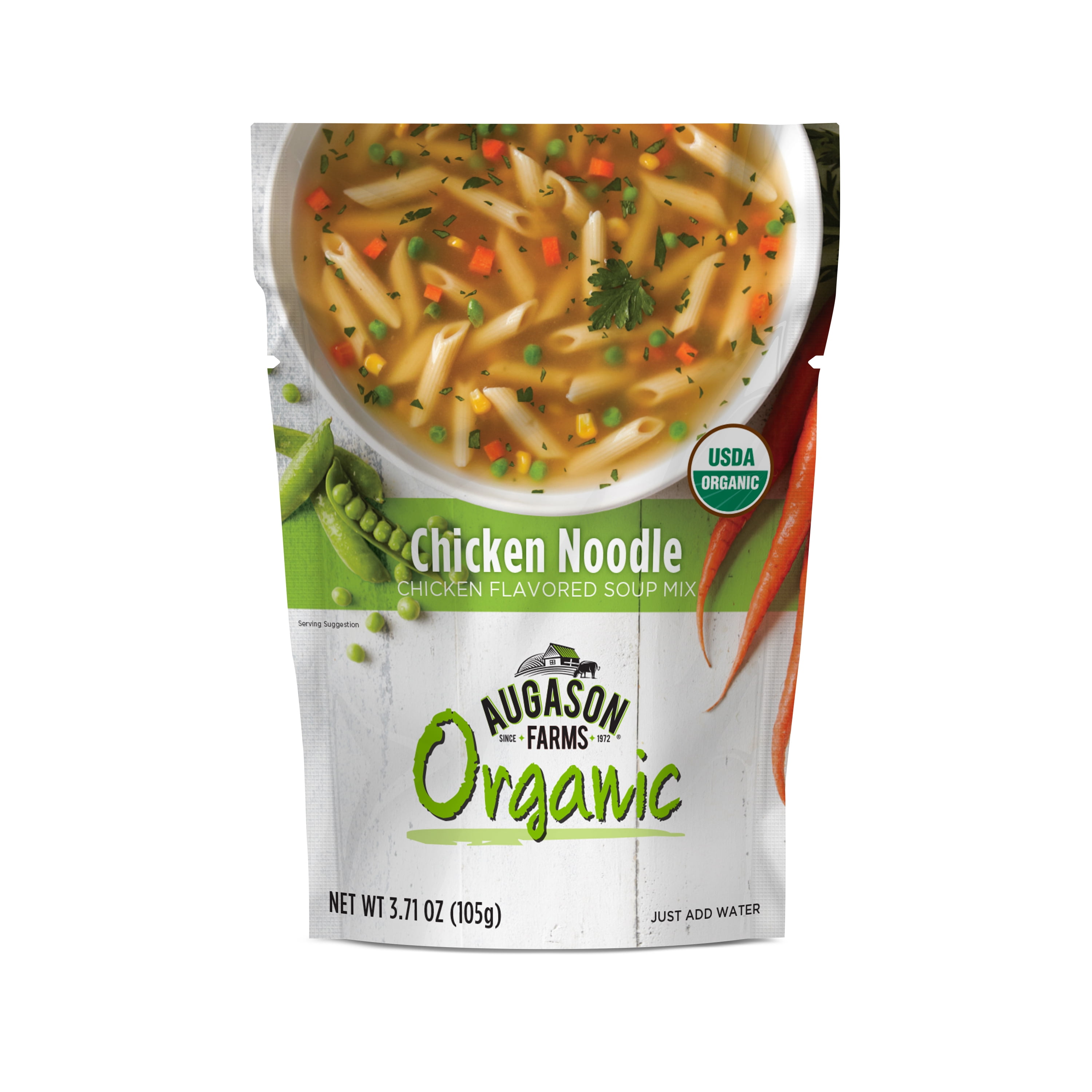 Augason Farms Organic Chicken Noodle Soup Mix 3.71 oz Pouch by Blue Chip Group