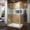 Brushed Nickel with Biscuit Base, variant on DreamLine Flex 36 in. D x 48 in. W x 74 3/4 in. H Semi-Frameless Shower Enclosure in Brushed Nickel with Left Drain White Base Kit