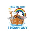 thumbnail image 2 of T-Shirt Imprimé Animal Arche de Noé pour Femmes - "Need an Ark? I Noah Guy" Design, Col Rond Confortable Manches Courtes, Mélange de Polyester Doux, Parfait pour Tenue Décontractée Ou Fête des Pères, 2 of 6