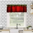 thumbnail image 5 of Christmas Valance Curtains Winter Green Pine Needles Xmas Balls Red Art Printed Rod Pocket Curtain Valance for Kitchen Bedroom Living Room Decor 1 Panel W54xL18 Inch, 5 of 6