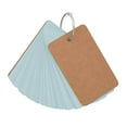 thumbnail image 1 of WHEANG Sticky Note 50 Sheets of 9.4Cmx5Cm Blank Page Kraft Paper Notebook Study Card Portable Notepad Diy Notebook One Size Blue, 1 of 9