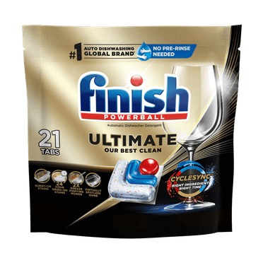 Finish Ultimate Dishwasher Detergent - 21 Count - Dishwashing Tablets - Dish Tabs (2 pack)