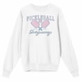 thumbnail image 4 of Pickleball Est. 1976 Swing Away Adult White Crew Neck Sweatshirt-3XL, 4 of 7