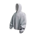 thumbnail image 2 of Momasggi Big and Tall Zip Up Hoodies for Men Trendy Color Block Hooded Jackets Casual Drawstring Long Sleeve Sweatshirt with Zipper Pockets Gray 4XL, 2 of 4