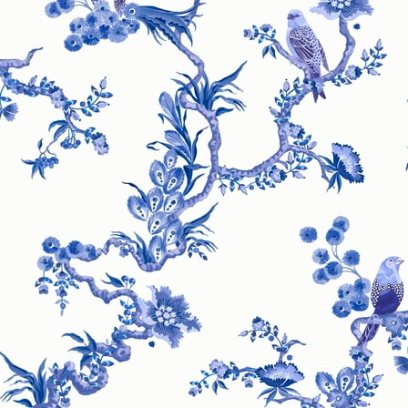 Cath Kidston Birds & Berries Blue Wallpaper