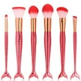 thumbnail image 2 of Mermaid-Style Makeup Brush Set 6-Piece, 2 of 6