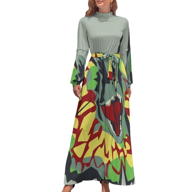 Vestido largo dilophosaurus vestidos para mujer vestidos para fiesta vestido largo de mujer vestido de noche de mujer