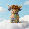 thumbnail image 6 of Unique Patchwork Cow Stuffed Animal Toy for Home and Kids Room, 6 of 6