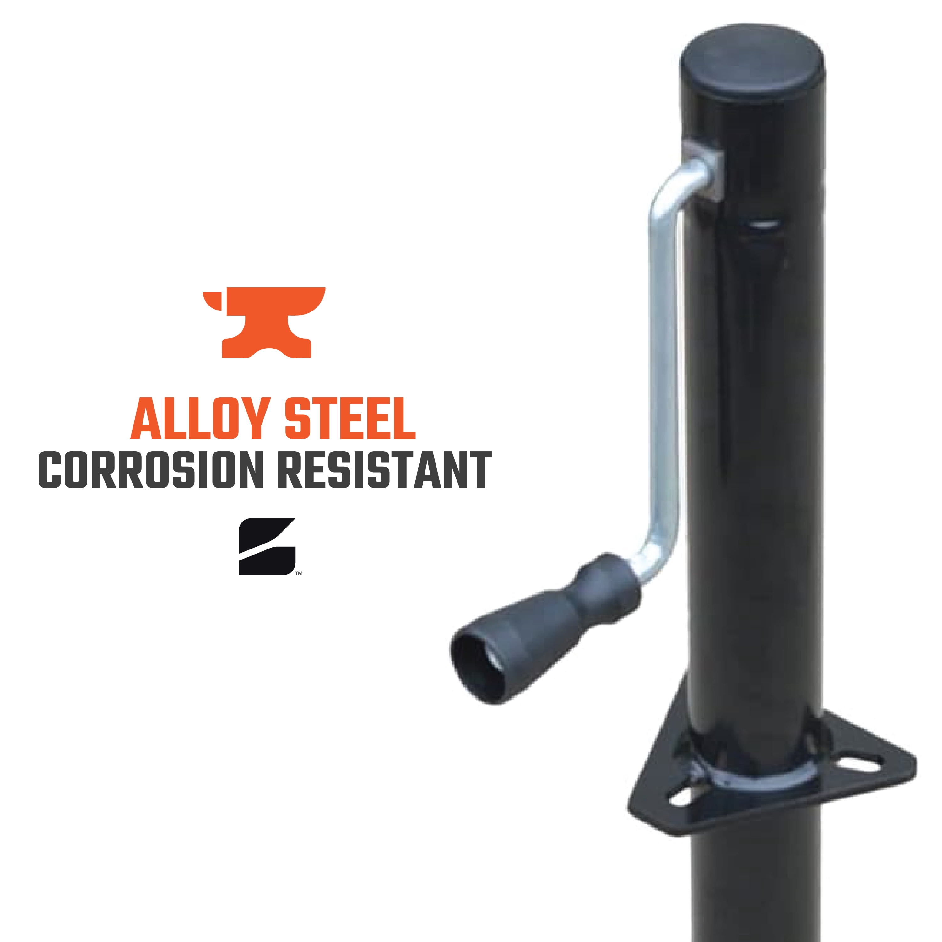 Bastion Heavy Duty 5000lb Capacity A-Frame Trailer Jack with Rectangular Footpad