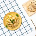 thumbnail image 3 of 8Pcs Lightweight Plastic Plates Unbreakable Reusable Dinner Plates Dishwasher Safe Colorful Plates for Kitchen Everyday Camping Plates-Yellow,Round, 3 of 8