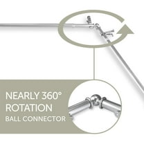 Adjustable Curtain Rods & Hardware Set - Telescoping Design for Windows, Satin Nickel Finish