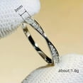 thumbnail image 2 of K-KED Fashion Sparkly Cubic Zircon 925 Silver Filled Ring Women Delicate Jewelry Ring Sz 6-10-8, 2 of 6